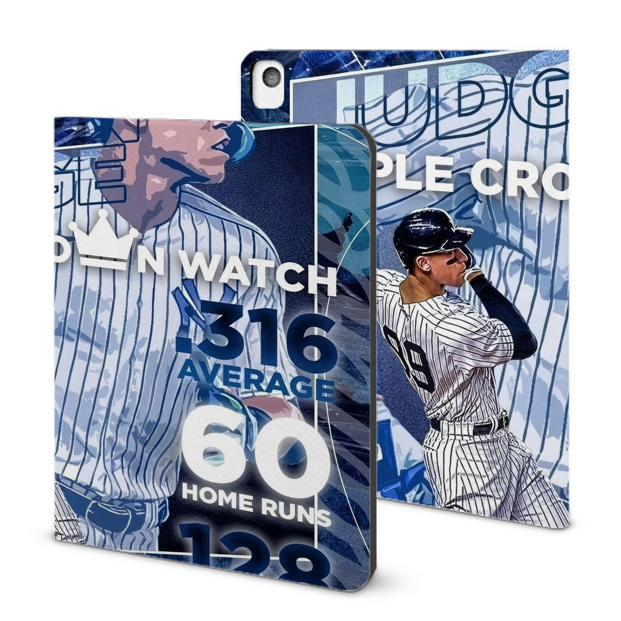 Aaron Judge Triple Crown Watch IPad Book-Style Case With Pencil Slot – Slim PU & TPU Cover – Full Protection, Precise Fit, Water & Scratch Resistant
